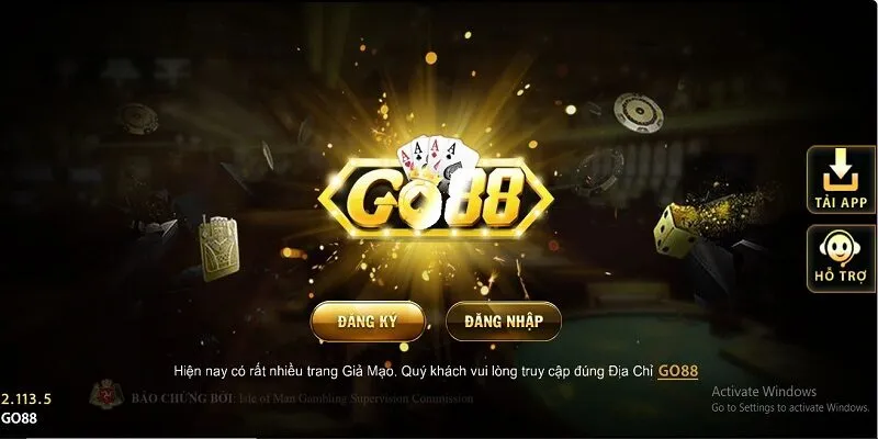 Giấy phép xác thực uy tín cho Go88